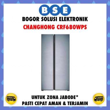 Changhong CRF-680 Side by Side – Kulkas 630L Hitam