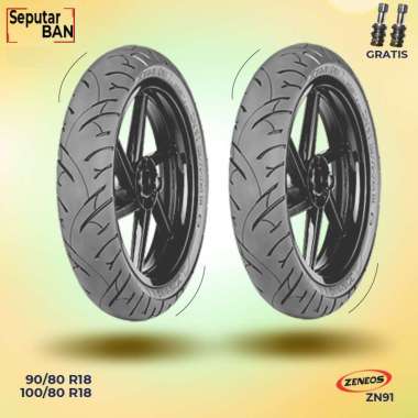 SEPASANG Ban Motor MOGE (Motor Batangan) // ZENEOS ZN91 90/80-18 & 100/80-18 Tubeless