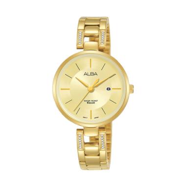 Alba AH7T08X1 Casual Analog Jam Tangan Wanita [Original] Gold