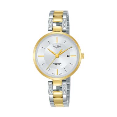 Alba AH7T08X1 Casual Analog Jam Tangan Wanita [Original] Silver Gold