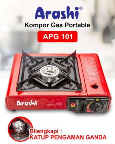 KOMPOR PORTABLE ARASHI APG 101/102 ANTI LEDAK APG 101 PUTIH