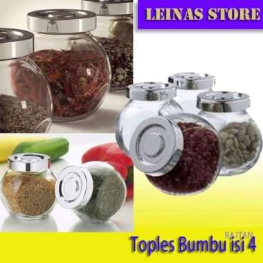 Toples Bumbu Kaca / Toples Kecil Beling TEMPAT BUMBU 150ml - 4pc