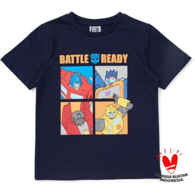 CHOCOLATALK KAOS ANAK BAJU ANAK DISTRO BATTLE READY WARNA BIRU NAVY S