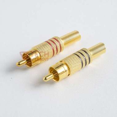 Jack RCA Gold Emas Plug Connector Male