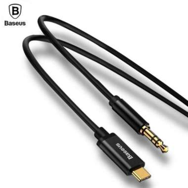 BASEUS YIVEN M01 KABEL AUDIO CABLE TYPE C MALE TO JACK AUX 3.5MM MALE Hitam