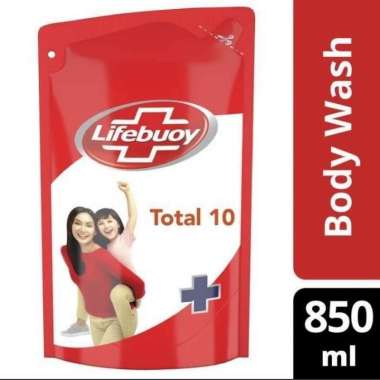 Lifebuoy Sabun Mandi Cair Pouch 850 Ml Merah Kuning Biru