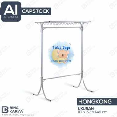 Jemuran Rak Handuk Baju Alumunium Stainless Steel Bina Karya ASLI Capstok Hongkong