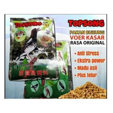Top Song Plus 3in1 Pakan Burung Kacer Murai Jalak - Hijau [+/- 425gr] Coklat