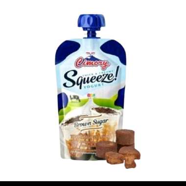 Promo Harga Cimory Squeeze Yogurt Brown Sugar 120 gr - Blibli