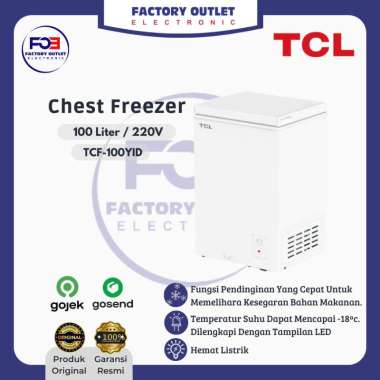 TCL Chest Freezer Box TCF100YID-A Garansi Resmi Only Bekasi Bogor Depok