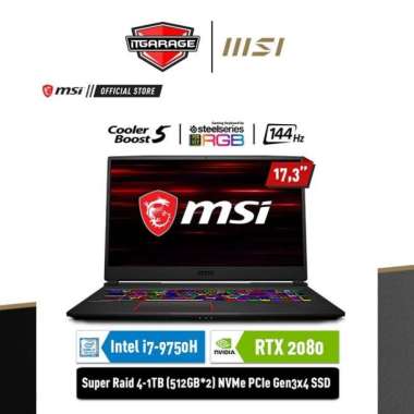 MSI GE75 Raider 9SF-288ID|i7-9750H/32G/1T/RTX2080-8G