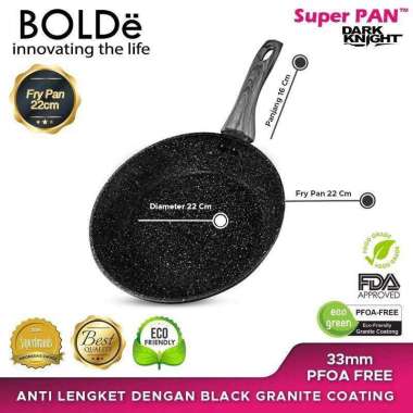 BOLDE FRYPAN BLACK 22CM | WAJAN GRANITE ANTI LENGKET