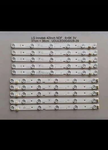 Lampu led 3v 12 kancing 36cm plus 37cm 6k+6k