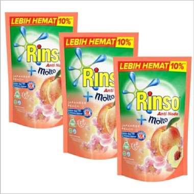 Promo Harga Rinso Liquid Detergent + Molto Japanese Peach 750 ml - Blibli