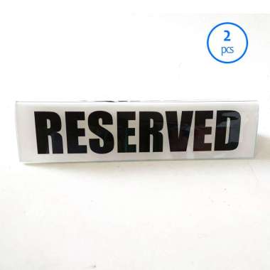 Papan Meja Bahan Acrylic Papan Meja Reservasi Warna Hitam Uk. Kecil Mulyocreative