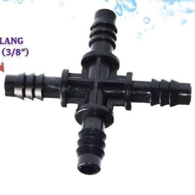 Konektor Cabang 4 Selang 11 Mm - Connector Cross Selang Pe 11 Mm 3/8"