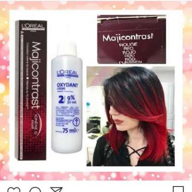 pewarna rambut cat rambut loreal majicontrast Red