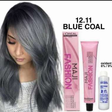 pewarna rambut loreal maji fashion p 12.11 + oxydan cat rambut loreal cat saja