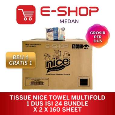 Grosir Tisu Tissue Nice Multipurpose Towel Napkin 1 Dus = 24 Bundle x2
