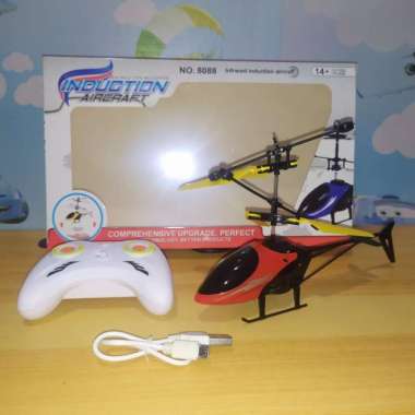 RC HELIKOPTER REMOTE CONTROL KADO ANAK pesawat terbang drone - MERAH RC PUTIH Multicolor