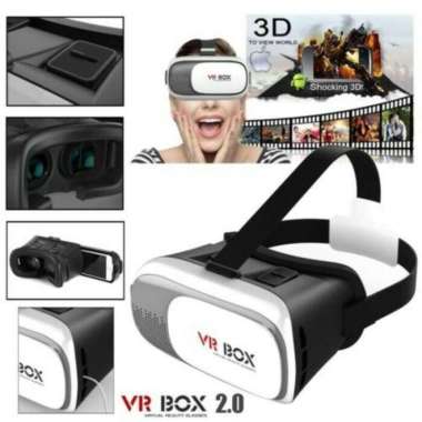 VR Box Virtual 3D Reality Glasses VR Games Smartphone Black white