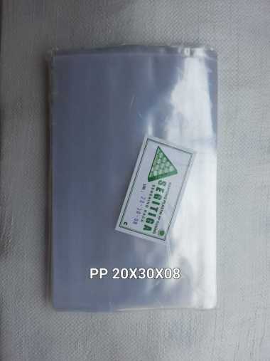 Plastik PP tebal 20x30x08 kantong snack krupuk peyek 80micron 500gr/pak