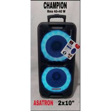 Speaker Portable Meeting Wireless ASATRON CHAMPION 2x10 inch