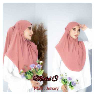 Hijab Bergo Maryam Plisket Full Lidi Jersey / Bergo Plisket Lidi Non Pad / Bergo Plisket Tali / Hija