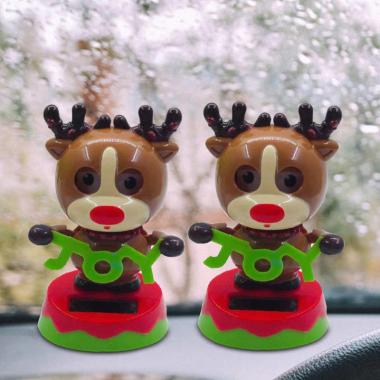 Animal Solar Powered Toys Flip Flap Swing Plastic Interior Car Accessories Decoration