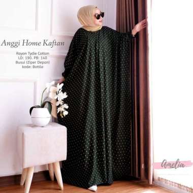 Vinsa Kaftan Wanita Rayon Premium Kaftan Jumbo Batik Lengan Panjang Dress Gamis Bigsize LD 160 cm Se