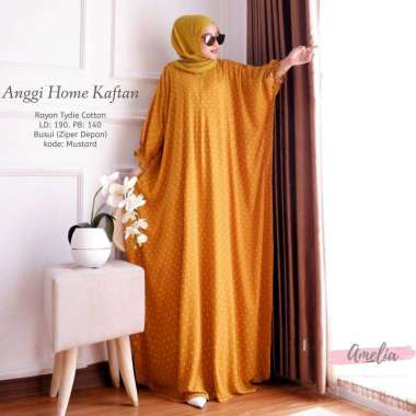 Vinsa Kaftan Wanita Rayon Premium Kaftan Jumbo Batik Lengan Panjang Dress Gamis Bigsize LD 160 cm Se