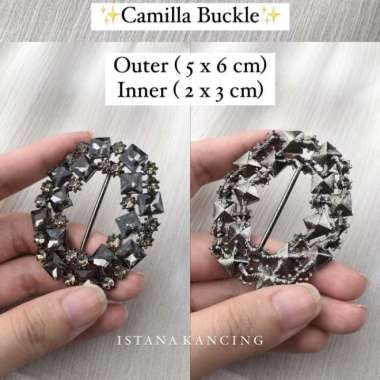 Ikat Pinggang Payet Mewah Belt Buckle Istana Kancing Payet Rangkai - Camilla Buckle Camilla Buckle G