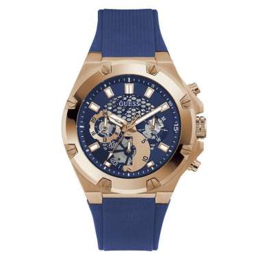 Jam Tangan Pria Guess Watch Blue THIRD GEAR - GW0334G3