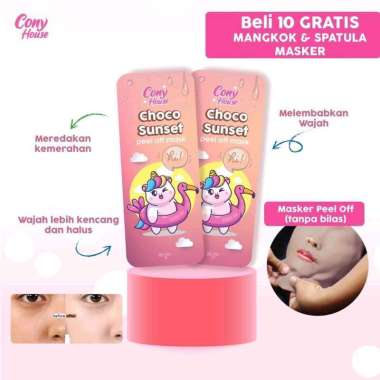 Masker Bubuk Organik Cony House Peel Off Mask Choco Sunset