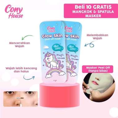 Masker Bubuk Organik Cony House Peel Off Mask Glow Skin