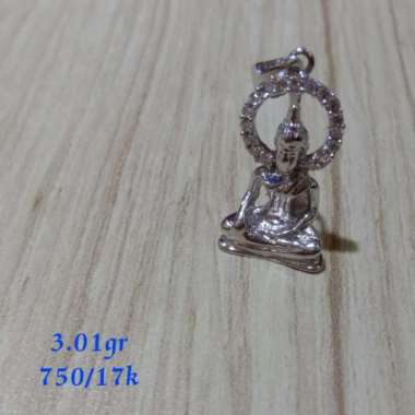 Liontin Budha Fashion Emas Putih Kadar 750/17K