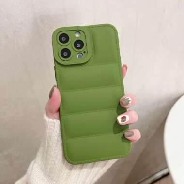 Case iPhone 13 Pro Max / Puffer Case North Face Hijau