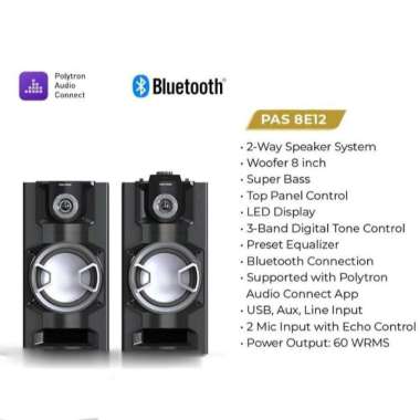 Speaker Aktif 8 inch POLYTRON PAS 8E12 Bluetooth Speaker