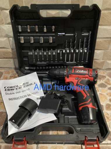 Bor Baterai Cordless Drill SET +Mata Bor JLD 12V (makita/dewalt/bosch)