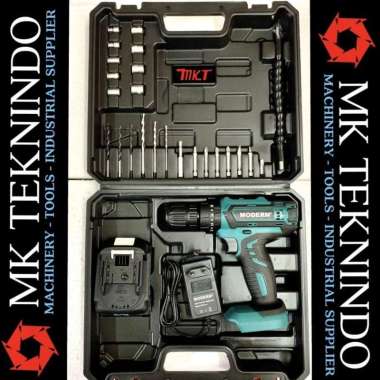 Modern M16 SET Mesin Bor Tembok Cordless Impact Drill Cas Baterai 20V