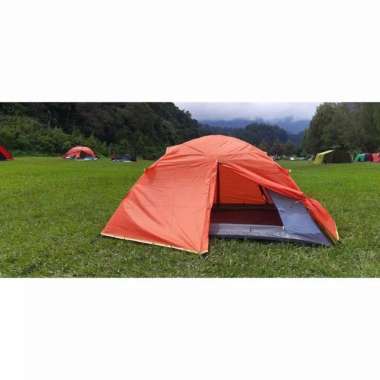 Tenda compass alloy 2P kapasitas 2 orang rangka alumunium alloy Orange