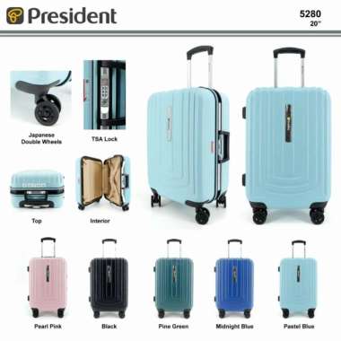 koper president 5280 20 inch original - Hijau Hitam