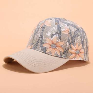 Baseball cap : TROPICAL CAP - Topi Baseball Topi Pria Topi Wanita Topi Olahraga One Size KHAKI ORANG