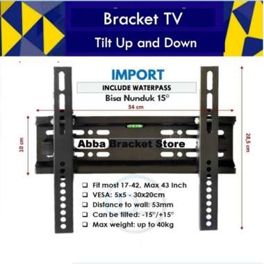 Bracket Braket Smart TV 32 40 42 43 Inch Sony Toshiba Aqua Polytron - LOKAL TERBAIK Multicolor