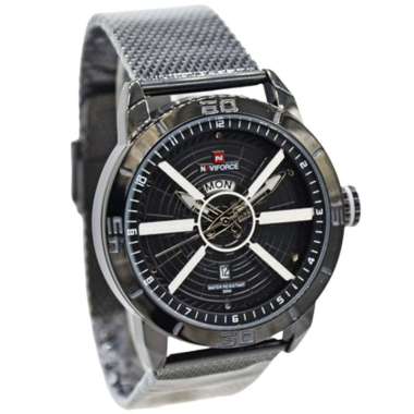 JAM TANGAN NAVIFORCE 9155 M2 JAM NAVIFORCE ORIGINAL 9155 LA - STAINLESS STEEL BLACK JAM TANGAN NAVYF