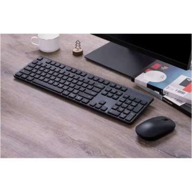 Xiaomi Wireless Keyboard and Mouse Set Kombo 104 Keys Fullsize - Hitam Hitam