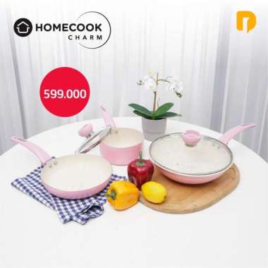 Peralatan Masak Set Perlengkapan Masak Pink Homecook Charm