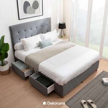 Dekoruma TAKEO Dipan Tempat Tidur Minimalis dengan Storage Queen