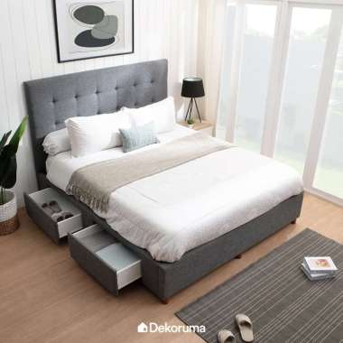 Dekoruma TAKEO Dipan Tempat Tidur Minimalis dengan Storage King