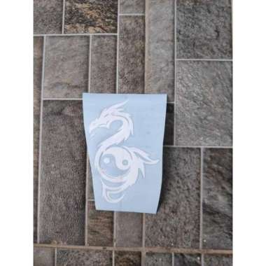 Cutting Stiker Dragon Yin Yang Naga Motor Helm Laptop Case HP Tas Buku
